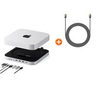 SATECHI Hub para Mac Mini con Carcasa SSD NVMe y Cable HDMI 2.1 8K
