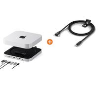SATECHI Hub para Mac Mini con Carcasa SSD NVMe y Cable USB-C 240W en Ángulo Recto