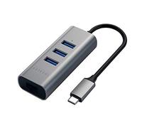 Satechi Hub Tipo-C 2 en 1 Aluminio con Ethernet 10/100/1000 Gris Espacial