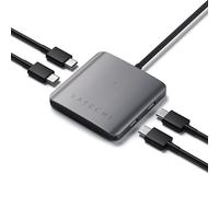 Satechi ST-H4CPDM hub de interfaz USB Tipo C 10000 Mbit/s Gris