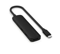 SATECHI Hub USB C 4 en 1 Slim Plus, Adaptador Multipuerto con HDMI 4K, 100W Carga PD, 2 Puertos USB-A, para MacBook, Windows y Dispositivos Tipo C - Negro