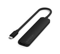 Satechi Hub USB-C Slim Multiport 6-in-1 4K Power Delivery 100W, Negro