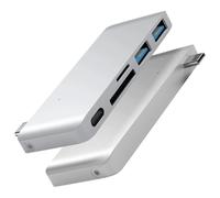 Satechi Hub USB con 2 Puertos USB 3.0 y 2 Lectores de Tarjetas, Gris antracita