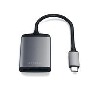 SATECHI Lector de Tarjetas Micro/SD UHS-II USB C en Aluminio, Gris | Soporte SD/microSD UHS-II, para MacBook, PC Windows, tablets, iPad y más