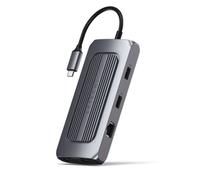 SATECHI 9 en 1 Hub USB C MX con HDMI Dual 4K, PD 100W, USB-C Datos, USB-A 3.0, Ethernet Gigabit, Micro/SD, Jack Audio para MacBook Air/Pro/Neo, Laptop Portatil y más