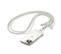 SATECHI OntheGo™ Cuerda para Móvil USB-C con Carga Rápida 60W, Datos 480Mbps, Cordón para Móvil Ajustable 1,5 m con Cable Trenzado para iPhone 17 16 15, Galaxy, Android y más - Beige