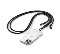 SATECHI OntheGo™ Cuerda para Móvil USB-C con Carga Rápida 60W, Transferencia de Datos 480Mbps, Cordón para Móvil Ajustable 1,5 m con Cable Trenzado para iPhone y Android - Negro