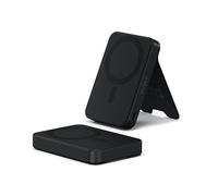 SATECHI Batería Externa OntheGo 10000mAh, Power Bank MagSafe Qi2 con Carga Rápida 15W y Soporte Integrado para iPhone y Android, Diseño Compacto - Negro