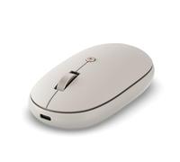 SATECHI OntheGo™ Ratón Inalámbrico Bluetooth con Batería USB-C Recargable, Conexión hasta 3 Dispositivos, Mouse Inalámbrico, Compacto y Ergonómico para MacBook, Portátiles o Tablets - Beige