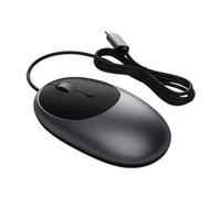 Satechi Ratón con cable C1 USB-C Moderno y Ambidiestro, Gris