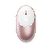 SATECHI Ratón Inalámbrico M1 en Aluminio, Recargable USB C, 1200 dpi, Elegante Ratón Ergonómico Bluetooth para MacBook Air/Pro/Neo, Portatil, PC, iPad y más - Rosado