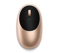 SATECHI Ratón Inalámbrico Recargable M1 en Aluminio, Ratón Bluetooth sin Receptor, Ratón Ergonómico USB-C para MacBook Air & Pro, Mini, iPad, iMac, Windows y más - Dorado