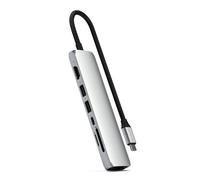 Satechi, Slim Multiport USB-C Hub 7 en 1 Ethernet 1Gbit Power Delivery 100W