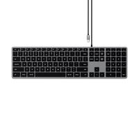 Satechi slim w3 teclado universal usb qwertz suizo aluminio, negro