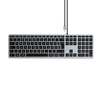 Satechi Slim W3 USB-C Kabel-Tastatur mit Rücklicht QWERTZ