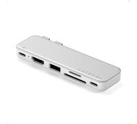SATECHI Snap Hub USB C 6 en 2 para MacBook Neo, Carga 45W, HDMI, Plata