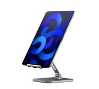 SATECHI Soporte Tablet en Aluminio Ajustable, Soporte Móvil iPhone Antideslizante, Elegante para Oficina, Compatibilidad Universal con Smartphones y Tablets de 4 a 13 Pulgadas - Gris Espacial