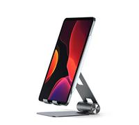 SATECHI Soporte Tablet Plegable en Aluminio R1, Soporte Móvil iPhone Antideslizante, Diseño Elegante para Oficina, Compatibilidad Universal con Móviles y Tabletas de hasta 13 Pulgadas - Gris