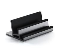 SATECHI Soporte Tablet Vertical en Aluminio, Soporte Móvil Doble para 2 Dispositivos con Diseño Elegante y Antideslizante, Compatibilidad Universal con Dispositivos hasta 1,5 cm de Grosor