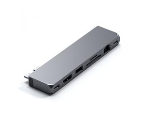 Satechi ST-UCPHMX Hub Adaptador Pro Max Tipo C Thunderbolt Ethernet Plata
