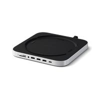 Satechi Stand Hub para Mac Mini M1/M2 / Studio M1/M2 NVMe SSD Carcasa SSD NVMe integrada, 7 interfaces (1 x USB-C 3.2, 2 x USB-A 3.0, 1x USB-A 3.2, MicroSD, SD, conector de 3,5 mm)