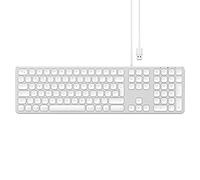 Satechi Teclado con Cable USB de Aluminio con Teclado numérico, Compatible con iMac Pro/iMac, iPad Pro 2020/2019/2018, MacBook Pro/Air, Mac Mini 2020/2018 (diseño en inglés de EE. UU.)