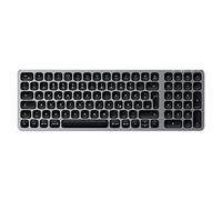 SATECHI Teclado Inalámbrico Slim, Distribución QWERTZ Alemán, Teclado Bluetooth Retroiluminado y Recargable USB C para MacBook Air & Pro, Portatil, PC, iPad y más - Gris Espacial