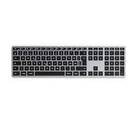 SATECHI Teclado inalámbrico Bluetooth Slim X3 | con retroiluminación | teclas de función intuitivas para macOS | diseño elegante y moderno | para dispositivos Apple | disposición suiza (QWERTZ)