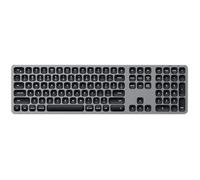 SATECHI Teclado Inalámbrico en Aluminio con Keypad Numérico QWERTY US Americano, Teclado Bluetooth para MacBook Air & Pro, iPad Air & Pro, iMac, Mac Mini, Chromebook, Windows, ThinkPad y Más