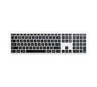 SATECHI Teclado Inalámbrico Bluetooth Slim X3, QWERTY Americano con Teclado Numérico, Retroiluminado, Multi-Dispositivo para MacBook Pro/Air y Mini, iPad Pro/Air, iMac y más - Distribución US, Plata