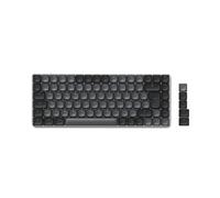 SATECHI Teclado Mecánico 75% SM1 , Bluetooth, 84 Teclas, Retroiluminado y Recargable, Ideal para Gaming, para Mac y Windows (Gris-Negro, Distribución Americana)