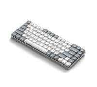 SATECHI Teclado Mecánico Inalámbrico SM1, QWERTY Americano, Teclado Bluetooth, 84 Teclas y Mecánico 75%, Retroiluminado, Recargable para Gaming y Oficina, Mac y Windows - Gris Claro, Distribución US