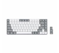 SATECHI Teclado Mecánico Inalámbrico SM1, QWERTY Americano, Teclado Bluetooth, 84 Teclas y Mecánico 75%, Retroiluminado, Recargable para Gaming y Oficina, Mac y Windows - Gris Claro, Distribución US