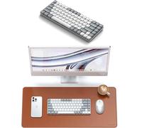 SATECHI Teclado Mecánico SM1 Bluetooth y Alfombrilla de Escritorio XXL Marrón - Setup Compacto Premium para Mac y Windows