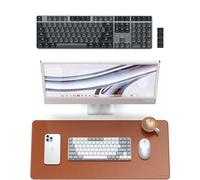 SATECHI Teclado Mecánico SM3 Bluetooth y Alfombrilla de Escritorio XXL Marrón - Espacio de Trabajo Premium para Mac y Windows