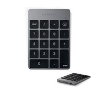 SATECHI Teclado Numérico Inalámbrico con 18 Teclas en Aluminio, Keypad Recargable por USB-C para MacBook Air & Pro, iMac, Chromebook, ThinkPad, Windows, Portátiles y Más - Gris Espacial