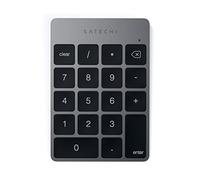 SATECHI Teclado Numérico Inalámbrico Slim de Aluminio con 18 Teclas, Mini Teclado Bluetooth, Carga Micro-USB para MacBook Air & Pro, Portatil, PC, iPad y más - Gris (Layout US)