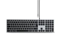 Satechi, Teclado retroiluminado W3 con cable USB-C y teclado numérico QWERTY
