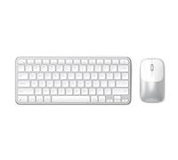 SATECHI Teclado y Ratón Inalámbrico Slim CEX1, QWERTY US, Plata