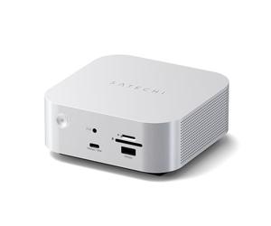 SATECHI Thunderbolt 5 CubeDock™ Docking Station 13 en 1, USB4 V2 Compatible, SSD NVMe, Multi Pantalla hasta 8K, 80-120 Gbps, PD 140W, Ethernet 2.5 GbE, USB-C/A 10 Gbps y Refrigeración Activa