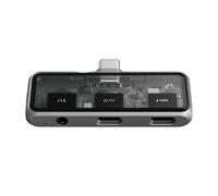 Satechi XR 100W Mobile USB Hub con salida de audio y vídeo 4K compacto, Gris