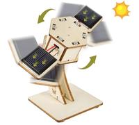 Satélite Solar Giratorio Hazlo Tú Mismo,Puzzle de Madera 3D para Construir.Modelo Creativo de Satélite Espacial Artificial.Kit de Modelo Científico Educativo Stem para Niños.Instrucciones en Español.