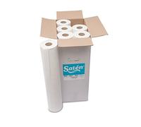 Saten Rollo Camilla, 0.59 x 58 Metros, 2 Capas, Lisa, Blanca, Set de 6, Celulosa Virgen