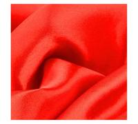 Satén Tela Tela de satén poliéster alta gama, imitación seda, for forro caja regalo, color sólido, for coser vestidos muñeca(Red,100cm by 150cm)
