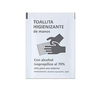 Saten Toallita Higienizante De Manos Con Alcohol Isopropílico, Blanco, 8 x 6