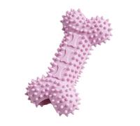 Saterkali Juguete elástico para masticar para perros, TPR con forma de hueso puntiagudo, alta elasticidad, resistente a las mordeduras, textura de puntos elevados, para limpieza de dientes de