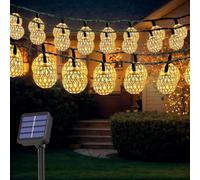Sathychanpy 7M Guirnaldas Luces Exterior Solares,50 LED Cadena de Luces Solares para Exteriores,8 Modos Guirnalda de Luces,IP65 Impermeable,para Interiores y Exteriores Jardín,Navidad,Fiestas