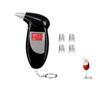 Sathychanpy Alcoholímetro con 5 Bocas, medidor por mil con Pantalla LCD Digital, Probador de Alcohol Portatil - medidor de Alcohol portátil para Uso Privado en casa