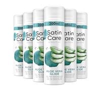 Satin Care Gel De Depilación Para Mujer, Con Aloe Vera, Para Pieles Sensibles, Depilación Suave Sin Irritación, 6x200ml