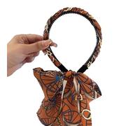 Satin Fabric Hair Bands, Adjustable Retro Satin Cross Knotted Fabric Headband With Tie, Girls Decoration, Suitable For Natural Hair (naranja, talla única)